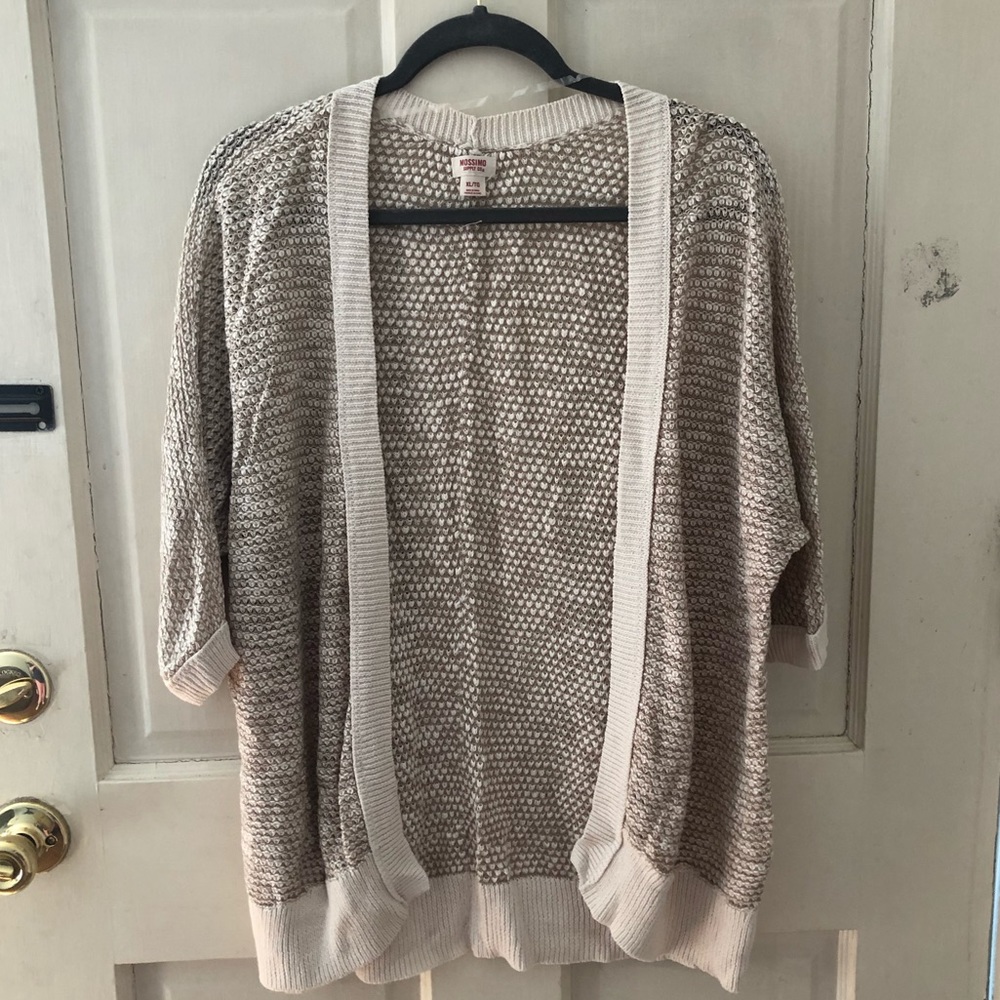 Mossimo Cream Open-knit Cardigan // sz XL